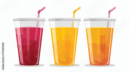 Professionally shaped fruit juice cup on a white background
