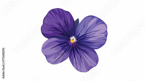 Purple violet flower vector icon. It is a versatile  © Asad