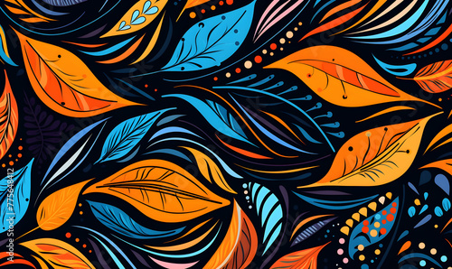 Vector hand drawn flat design abstract doodle photo