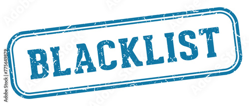 blacklist stamp. blacklist rectangular stamp on white background