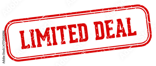 limited deal stamp. limited deal rectangular stamp on white background
