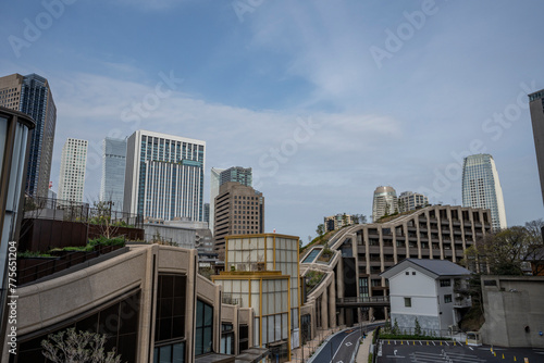 東京港区　麻布台の都市風景
　　　