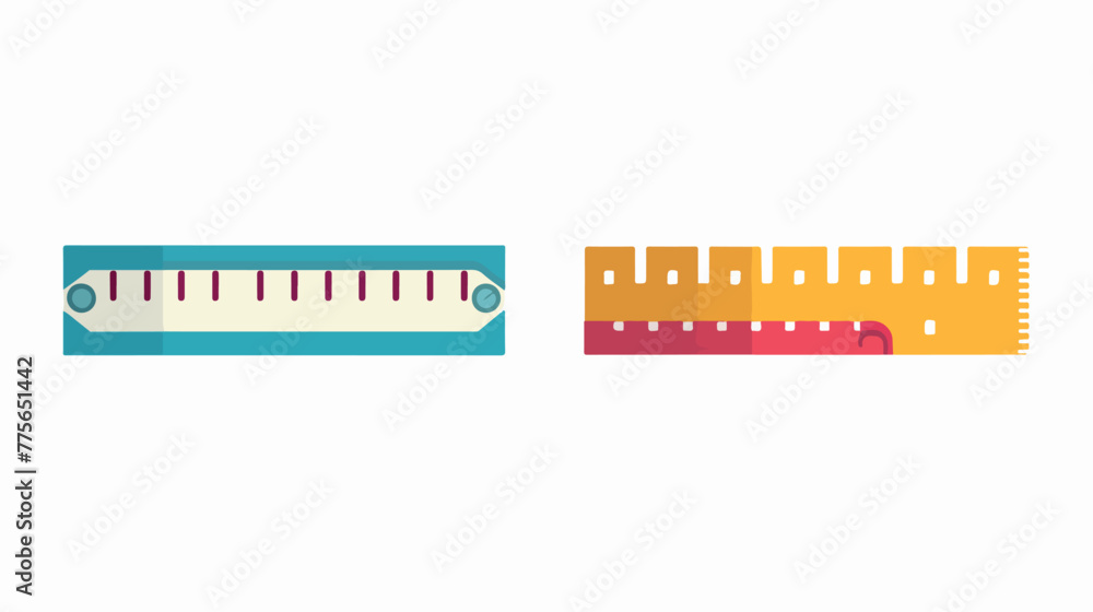 Rulers glyph colour vector icon flat vector isolated