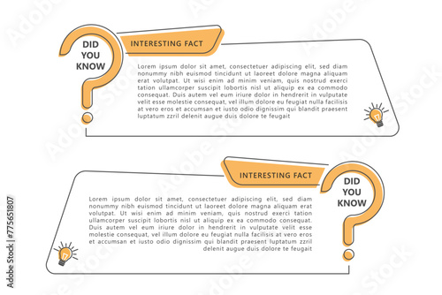 Did you know banner line design template for education, business, advertising