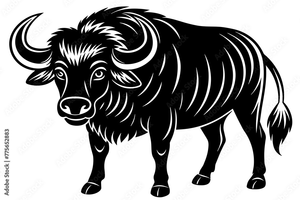 simple buffalo vector-illustration