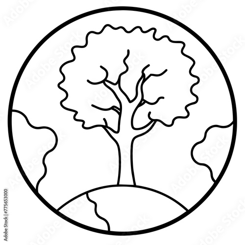earth  line art one single continuous one line out line vector art  drawing  and tattoo design,vector silhouette illustration