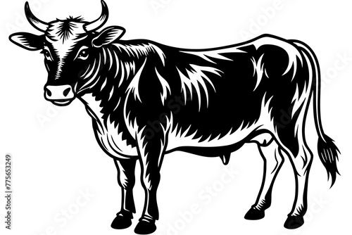 wild-cow--vector-illustration