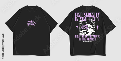 design t shirt oversize lucid...
