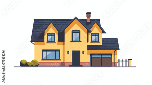 Home house building flat vector isolated on white background