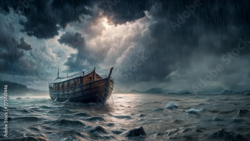 L'Arca di Noè- L'Ultimo Rifugio nella Tempesta del Diluvio photo