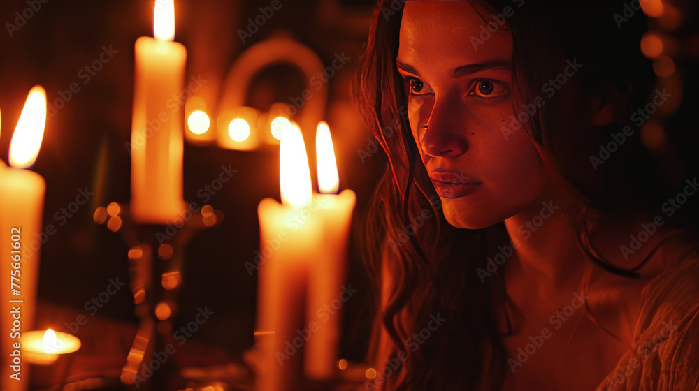 Warm, reddish light like that of classic red-toned film