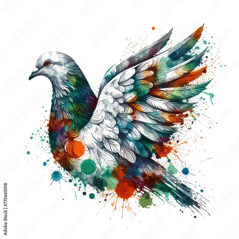Obraz premium Isolated Bird on a Clear PNG Canvas, Generative AI