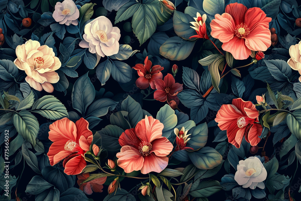 seamless floral, illustration. seamless floral, illustration.