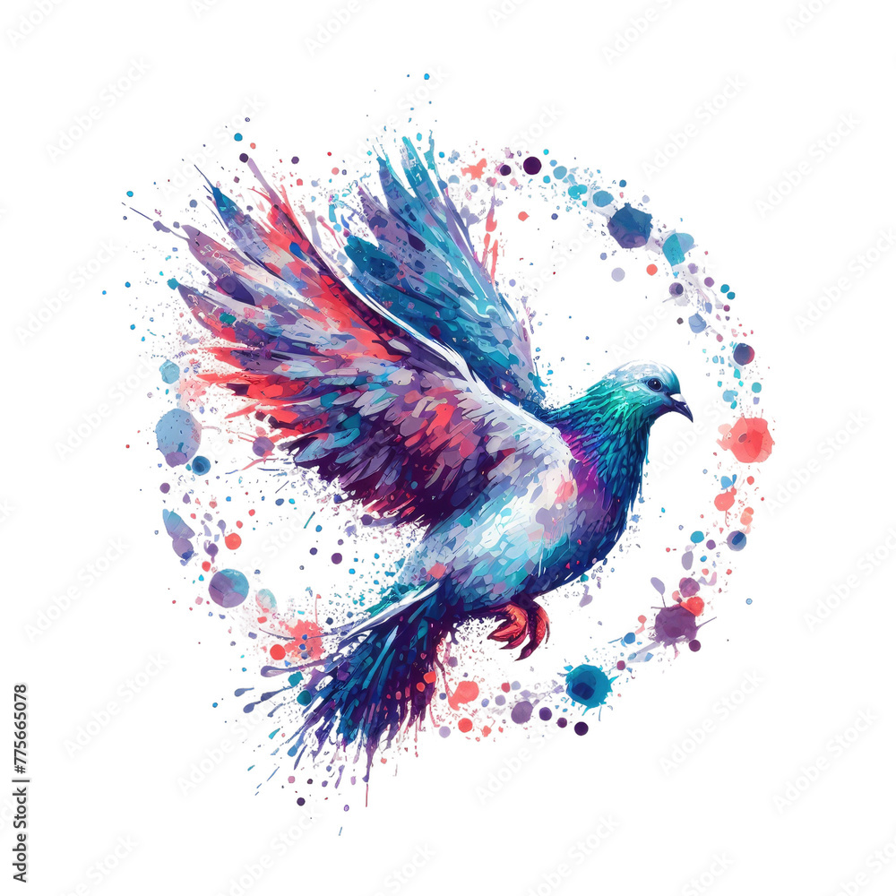 Obraz premium Isolated Bird on a Clear PNG Canvas, Generative AI