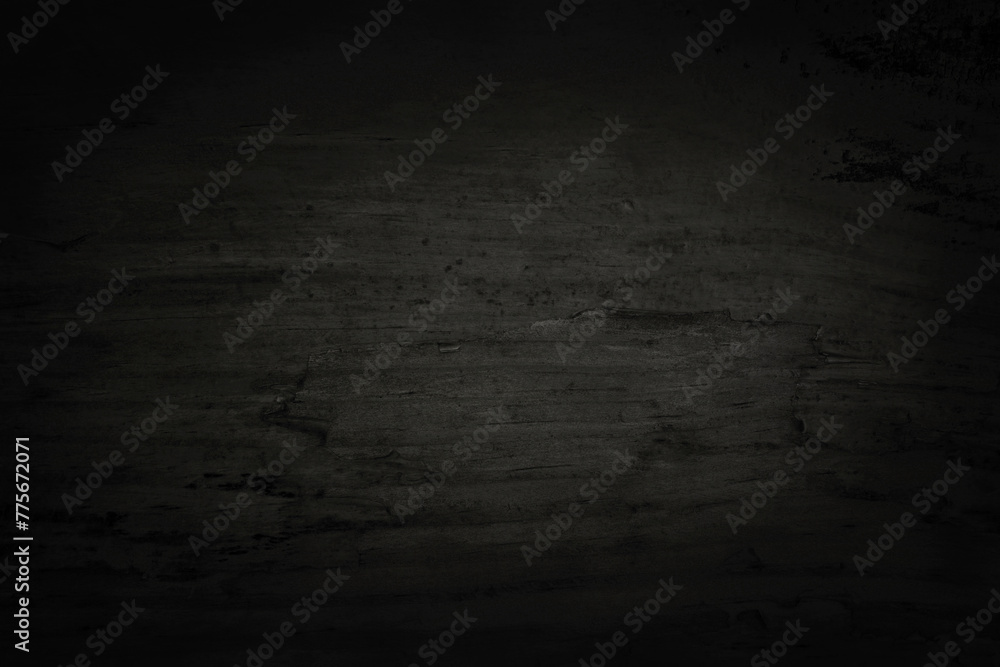 Black wooden wall background, texture of dark bark wood with old natural pattern for design art work, top view of grain timber. - obrazy, fototapety, plakaty 