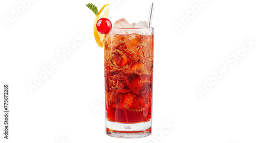 Shirley temple cocktail isolated on white background photo