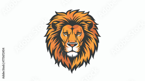 Lion head vector file flat vector isolated on white