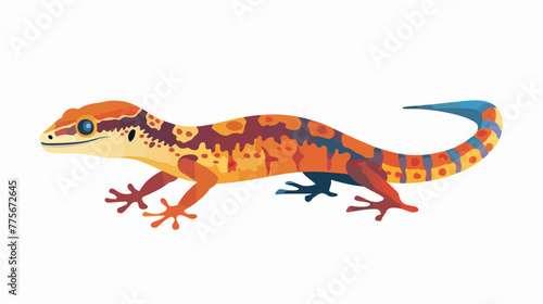 Lizard vector design animal and reptile gecko flat vector