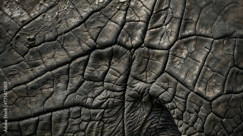 Elephant wrinkled leather skin pattern close-up abstract safari theme and metaphore for not caring,rhinoceros skin texture, detail of a wild animal skin  © sami