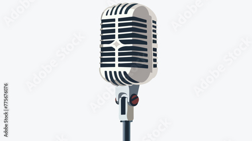Microphone vector flat vector isolated on white background