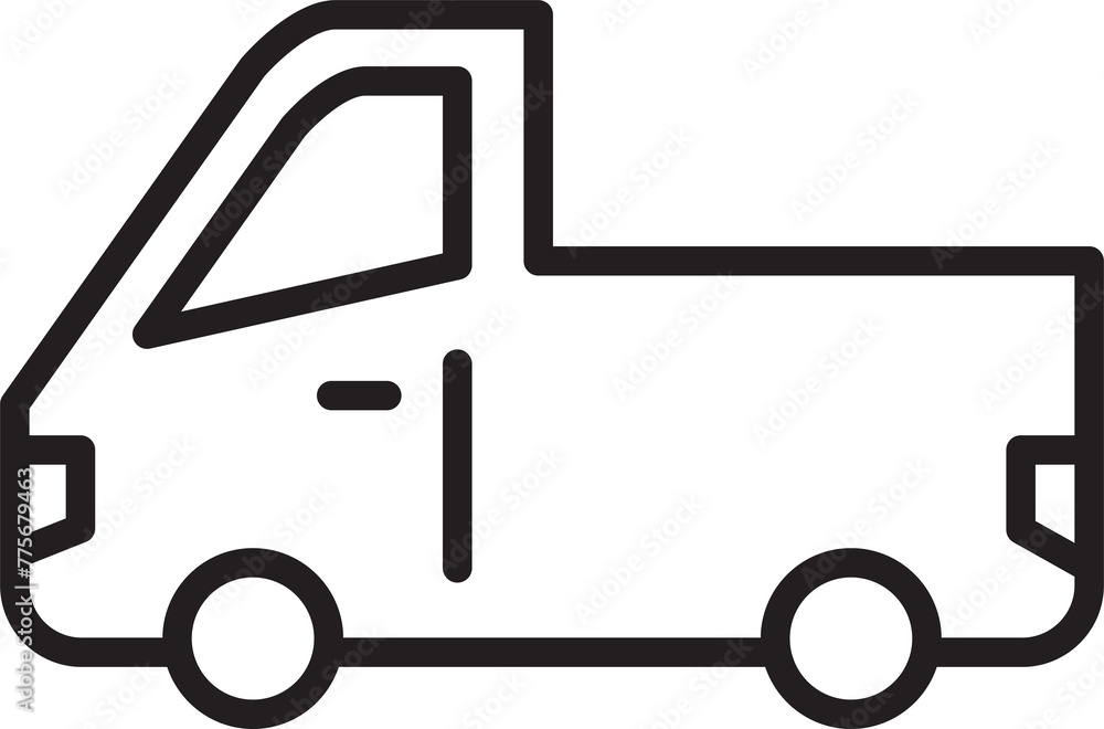 Pickup Truck Line Icon