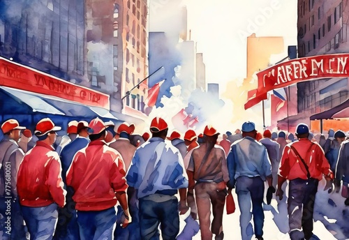  Labour Day watercolor