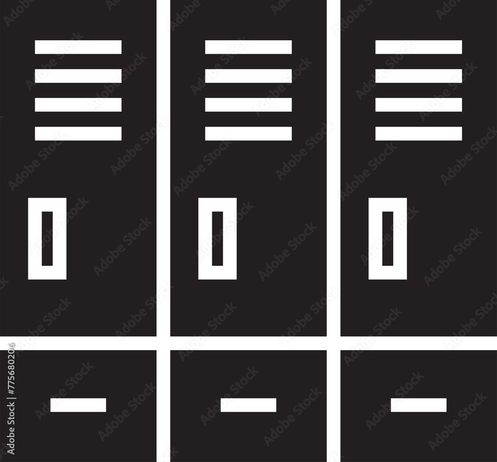 Locker Glyph Icon Locker Glyph Icon