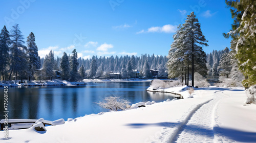 winter landscape with snow. © Shades3d