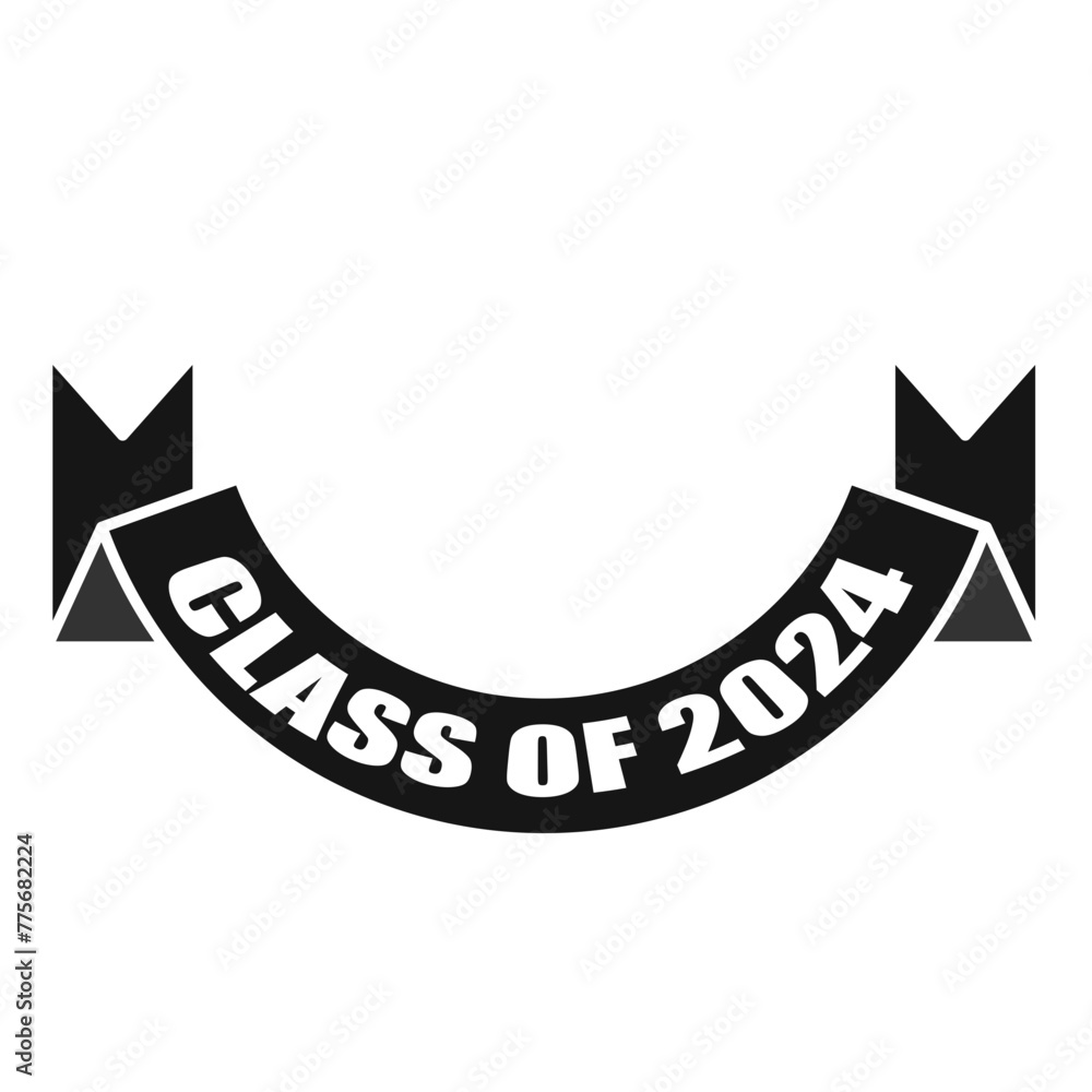 Class of 2024 graduation ribbon Stock Vector | Adobe Stock
