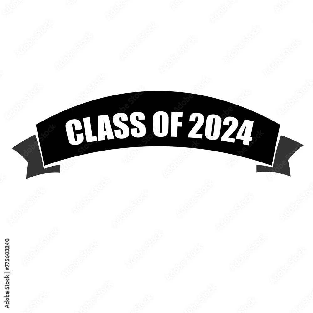 Class of 2024 graduation ribbon Stock Vector | Adobe Stock
