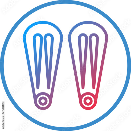 Vector Design Hair Pin Icon Style