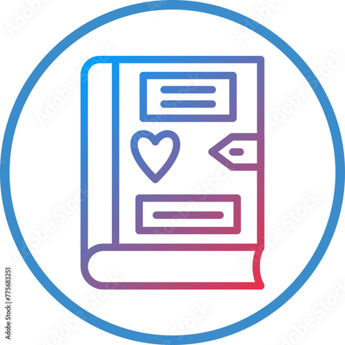 Vector Design Diary Icon Style