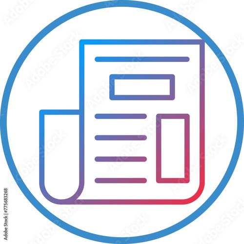 Vector Design Newspaper Icon Style