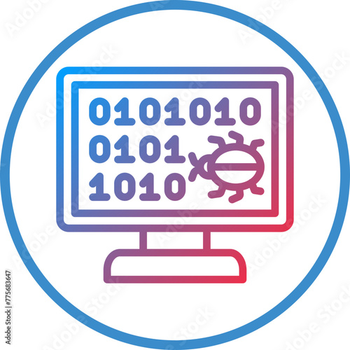 Vector Design Hack Code Icon Style