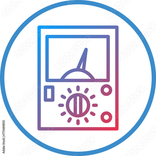 Vector Design Ammeter Icon Style