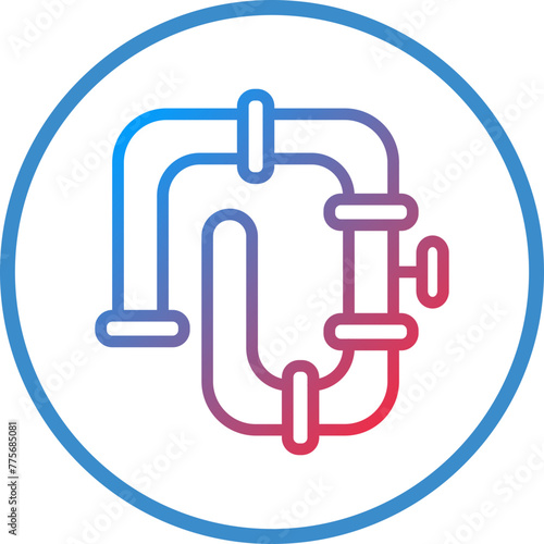Vector Design Pipeline Icon Style