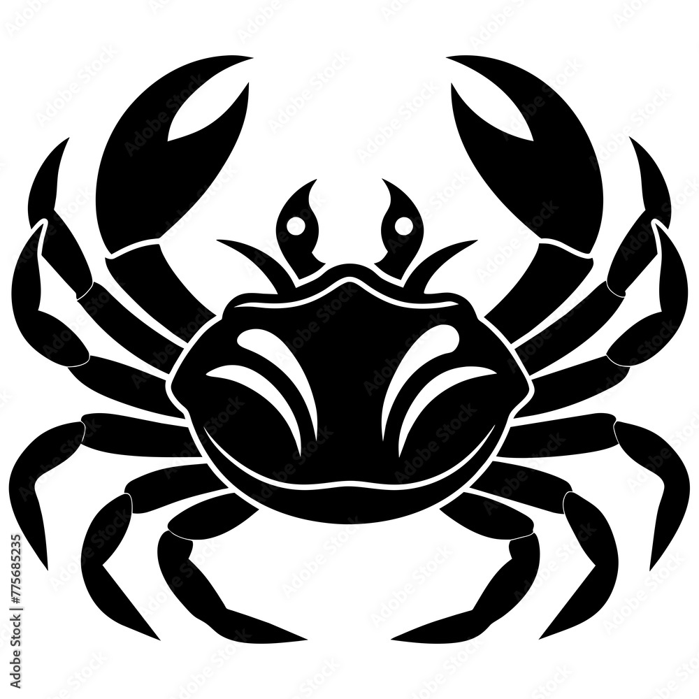 Crab head Silhouette Vector logo Art, Icons, and Graphics vector illustration Crab head Silhouette Vector logo Art, Icons, and Graphics vector illustration