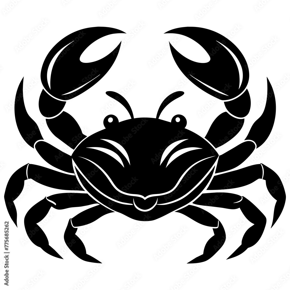 Crab head Silhouette Vector logo Art, Icons, and Graphics vector illustration Crab head Silhouette Vector logo Art, Icons, and Graphics vector illustration