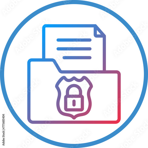 Vector Design Confidential Icon Style