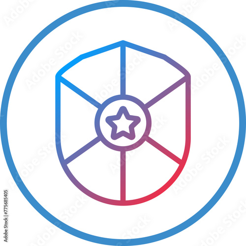 Vector Design Police Shield Icon Style