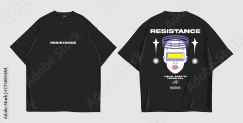 design t shirt oversize resis...