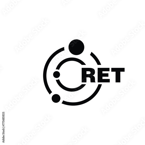 RET letter logo design on white background. RET logo. RET creative initials letter Monogram logo icon concept. RET letter design