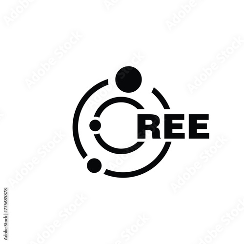 REE letter logo design on white background. REE logo. REE creative initials letter Monogram logo icon concept. REE letter design