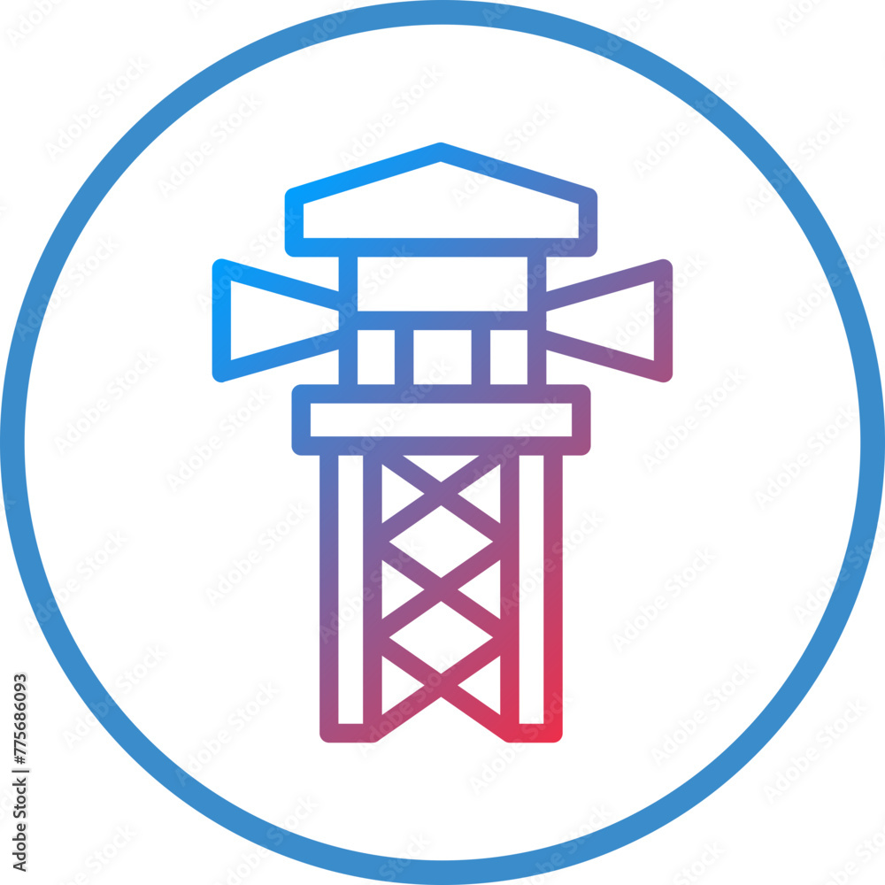Vector Design Observation Tower Icon Style Vector Design Observation Tower Icon Style