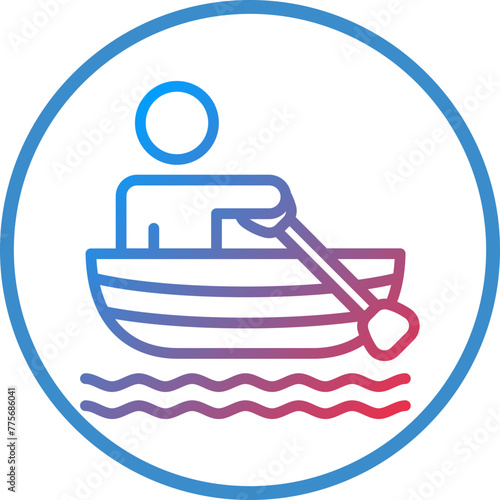 Vector Design Rowing Boat Icon Style