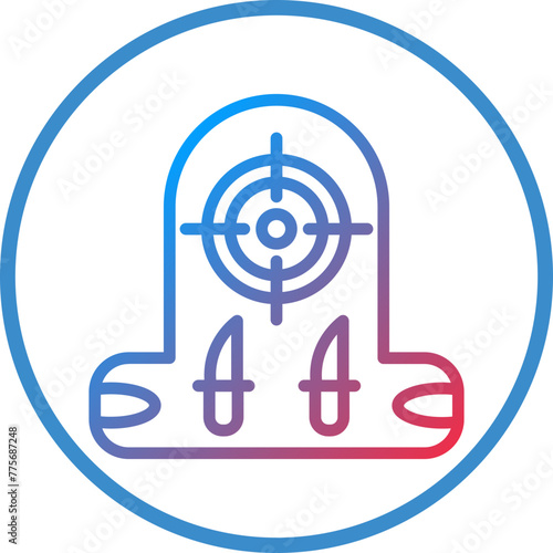 Vector Design Red Dot Sight Icon Style