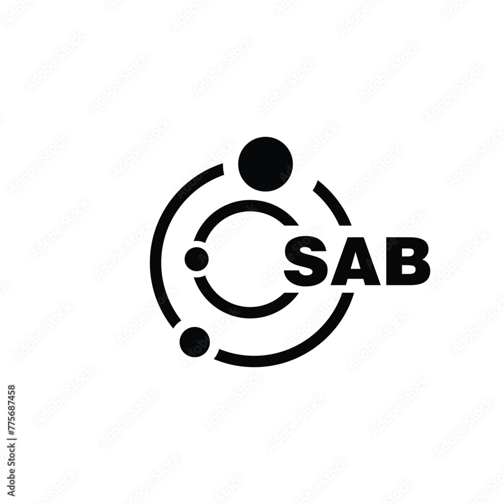 Sab Letters SAB letter logo design on white background. SAB logo. SAB creative ...