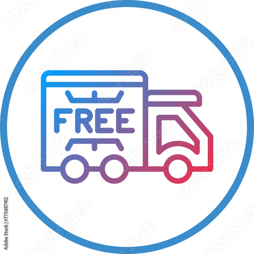 Vector Design Free Shipping Icon Style