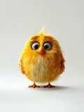 3D render yellow bird mascot