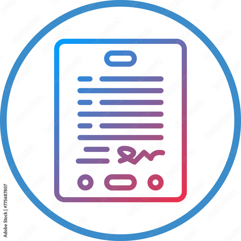 Vector Design Digital Contract Icon Style Vector Design Digital Contract Icon Style